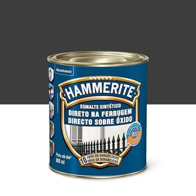 Esmalte Sintético Hammerite, 800 ml, Preto