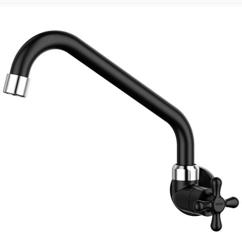 Torneira de Cozinha de Parede Viqua Maruja com Bica Longa, Preta