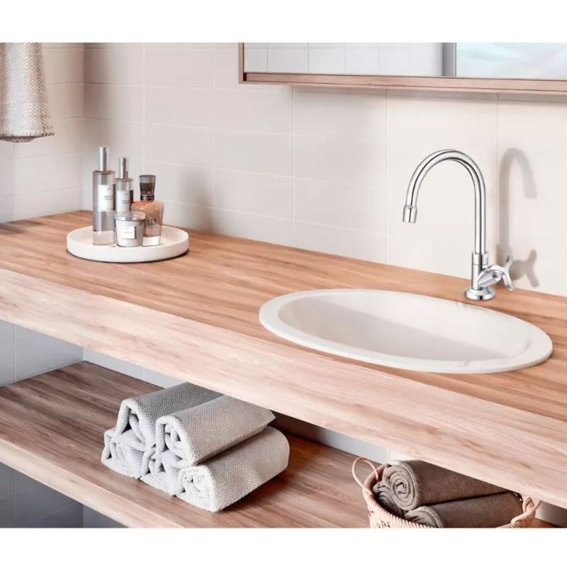 Torneira Docol Pertutti Bica Alta para Lavatório de Mesa, DN15 1/2 Polegada