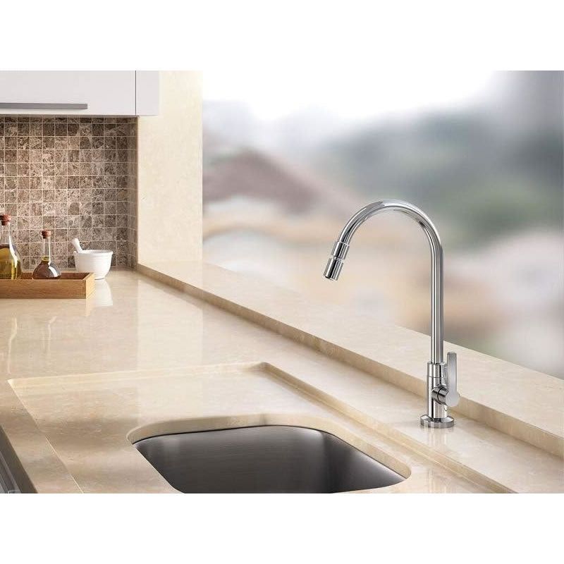 Torneira Docol Gali Bica Alta Para Lavatório De Mesa, Cromada