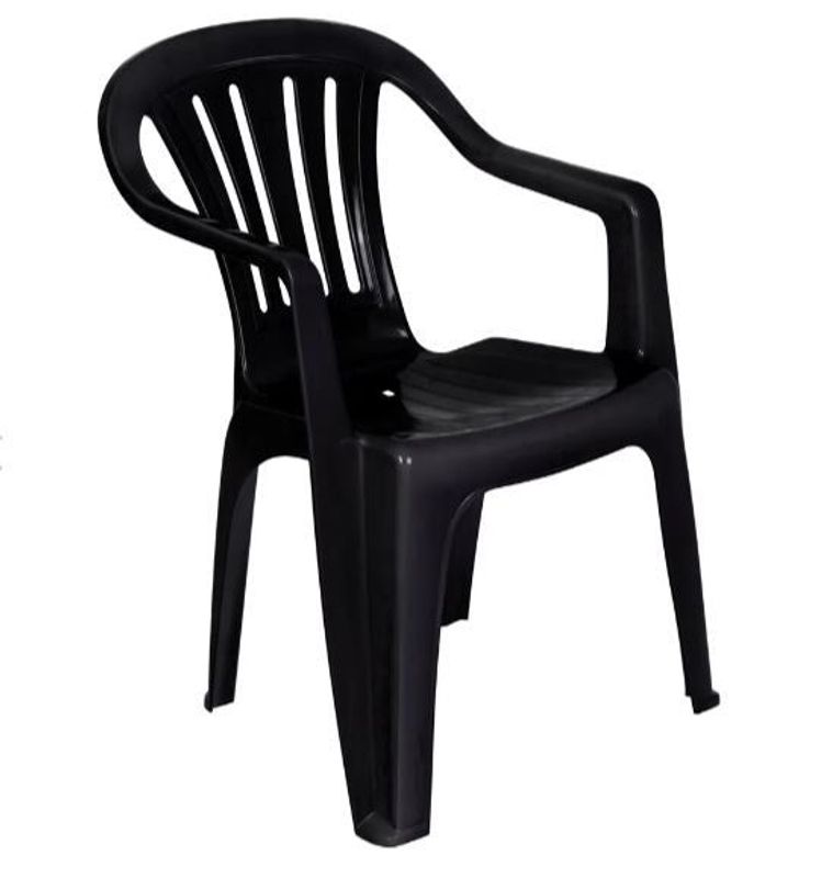 Poltrona Plástica Mor, Preta