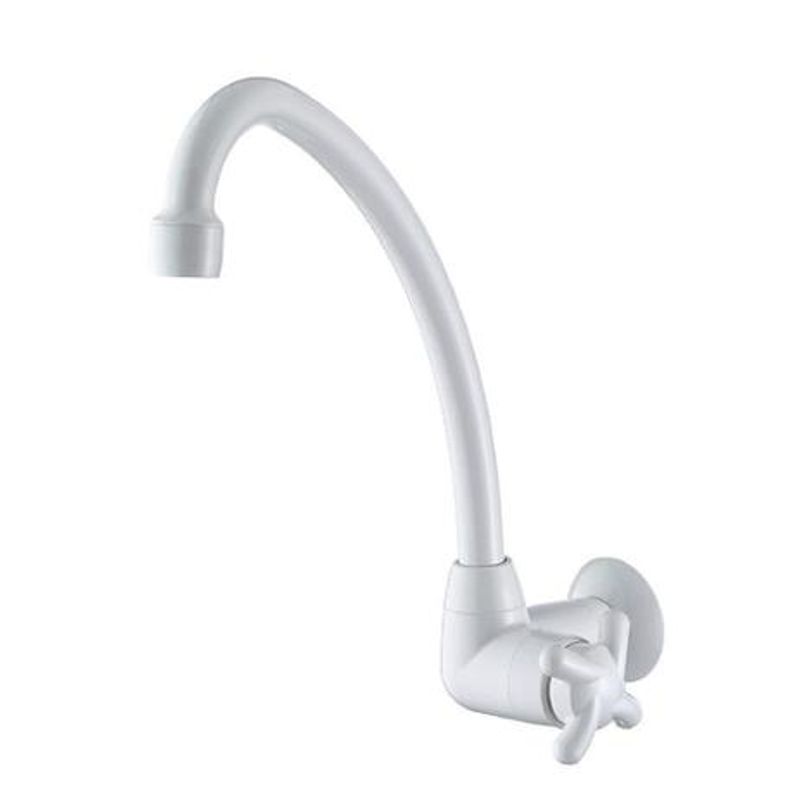 Torneira de Cozinha de Parede Lorenzetti Bica Móvel Brio 1168 F34, Branca