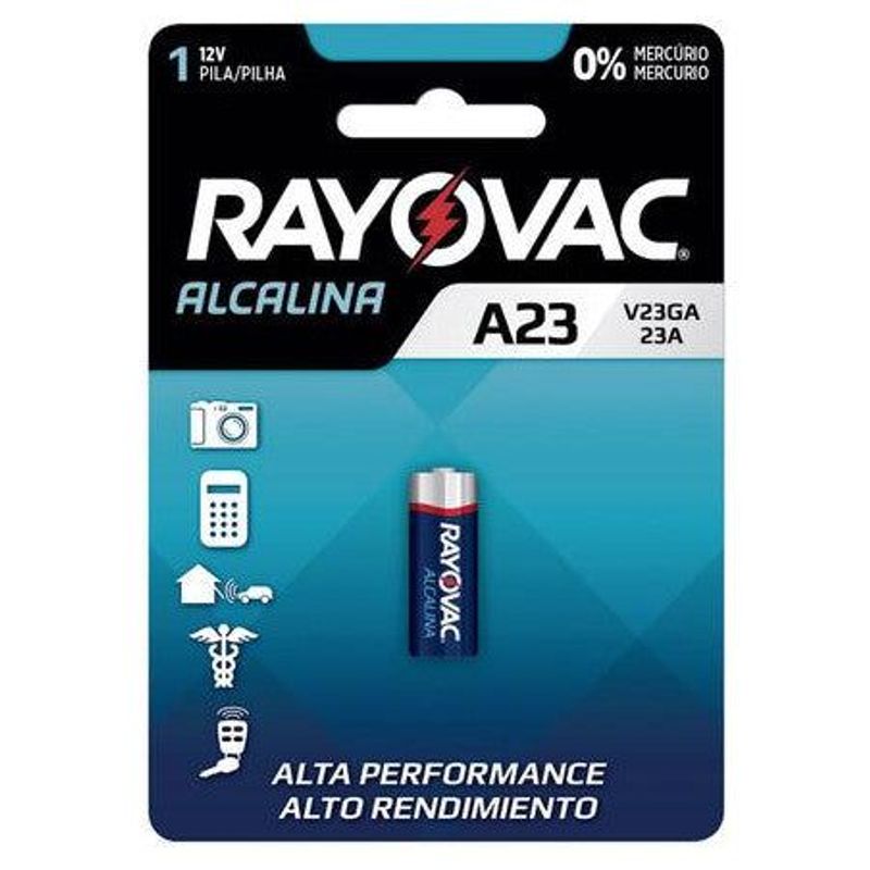 Pilha Alcalina Rayovac A23, 12V