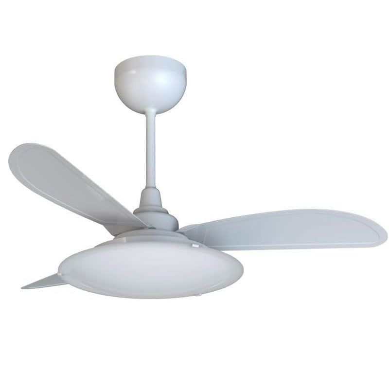 Ventilador de Teto Ventisol Sunny, 3 Pás, com Controle, Bivolt, Branco