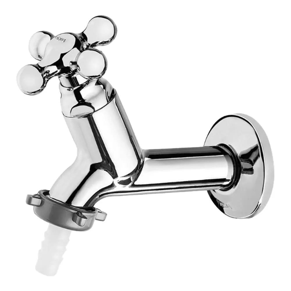 Torneira de Tanque Viqua Maruja com Bico para Mangueira Cromada