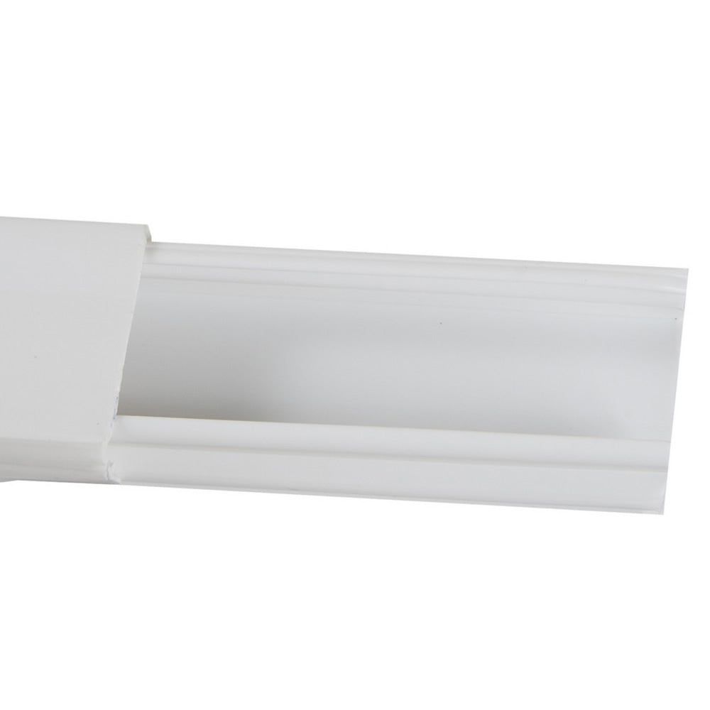 Canaleta Plasbohn Adesivada sem Divisória 20x10 Mm 2 M Branca