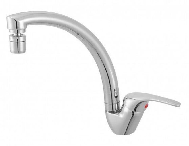 Misturador Monocomando Meber 7001 C55 para Cozinha de Balcão, Cromado