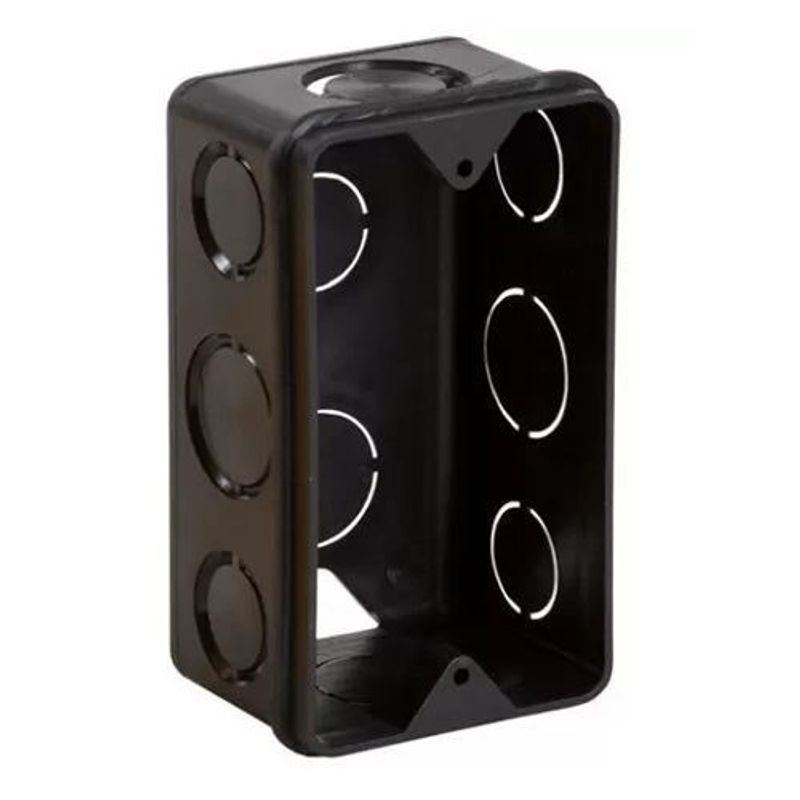 Caixa de Luz Plasbohn 4x2, Preta