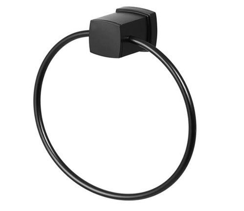 Meber Toalheiro de Argola Block 38 Preto Fosco