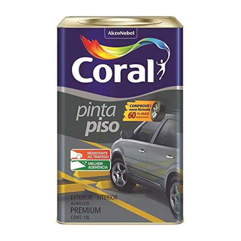 Coral Tinta para Piso Verde Quadra 18 Litros
