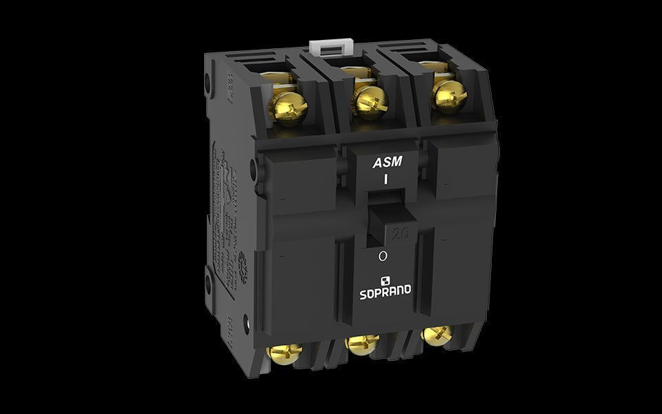 Disjuntor Tripolar Soprano 50A Preto