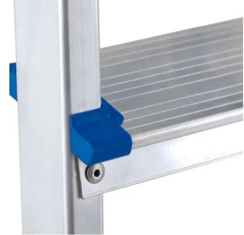 Escada Banqueta Mor de Alumínio, Cor Cinza