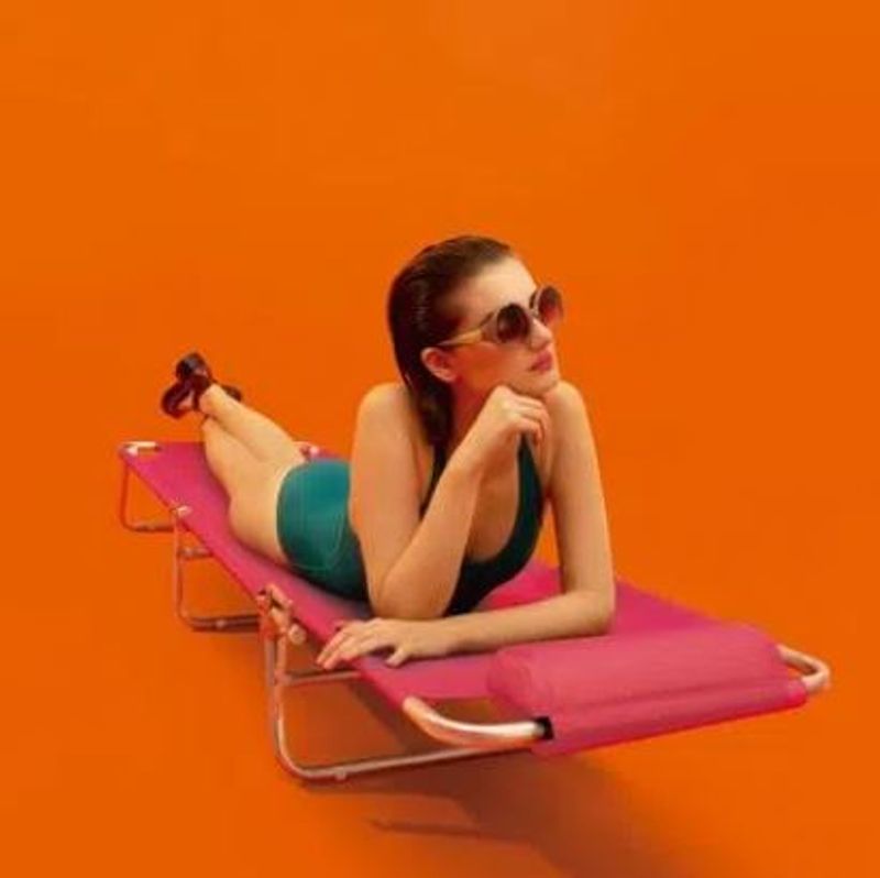 Cadeira Espreguiçadeira Mor de Alumínio, Rosa