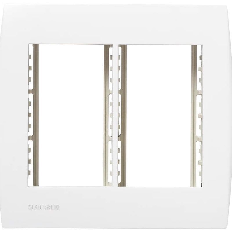 Conjunto Placa 6 Módulos com Suporte 4x4 Branco