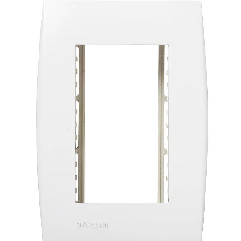 Conjunto Placa e Suporte 4x2 Ilus 3 Módulos Branca