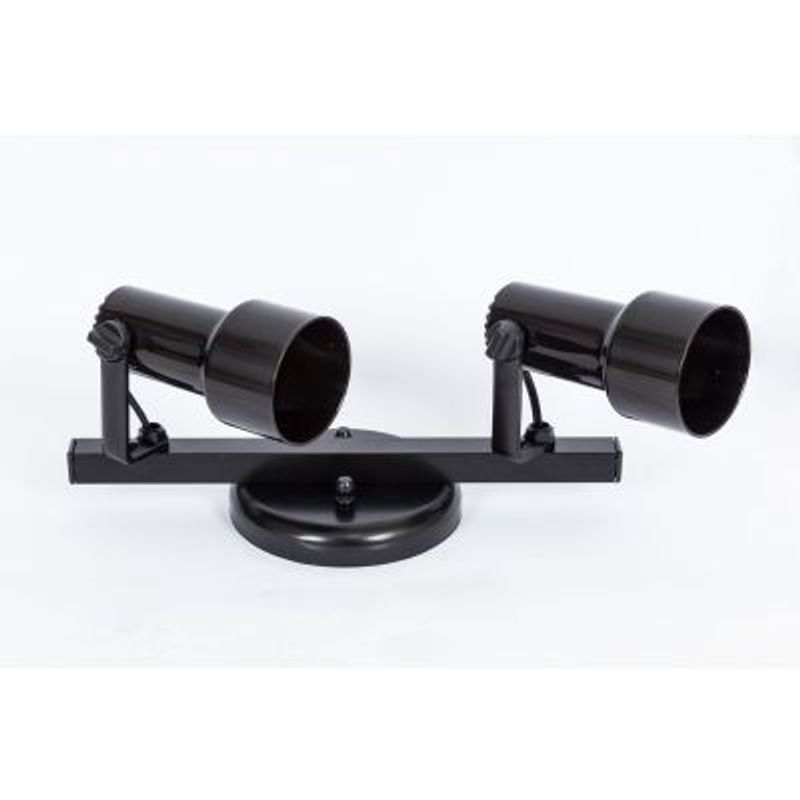 Trilho Infinity Injetado Preto para 2 Lâmpadas