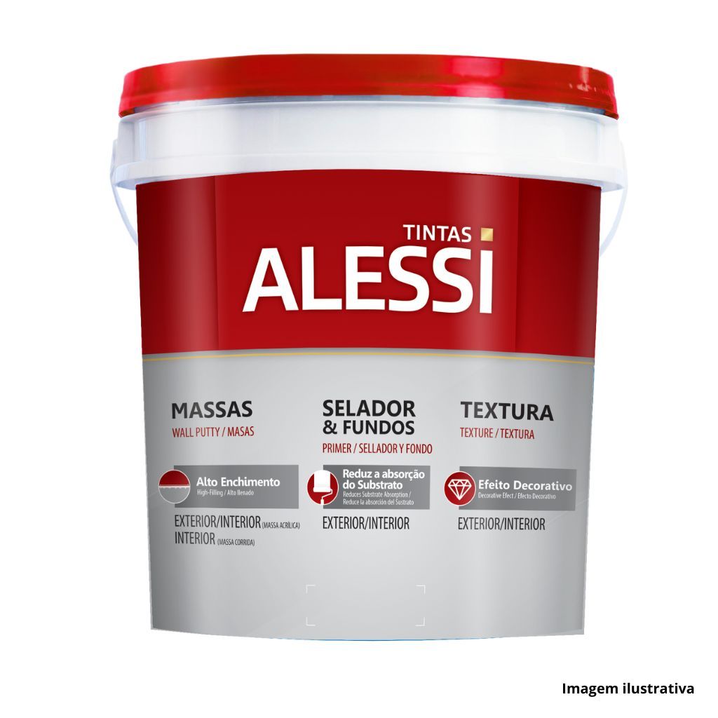 Textura Acrílica Rústica Branca 25kg Hidrorrepelente Alessi