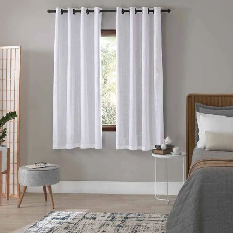 Cortina Pratika York Slim Branca 2,60m x 1,70m