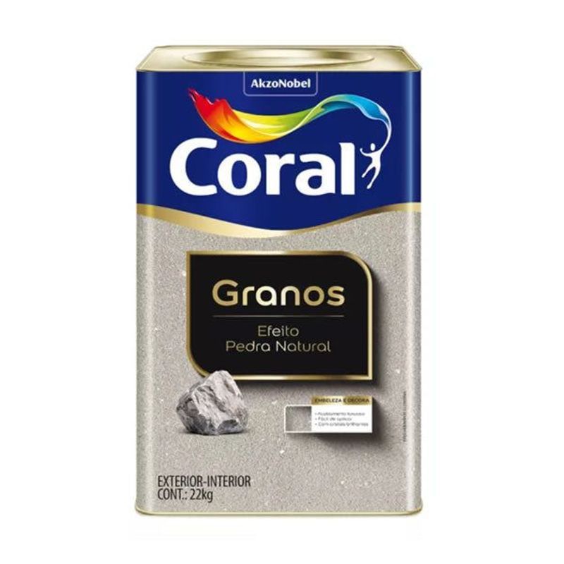 Revestimento Coral Grãos Efeito Pedra Natural Fina 22kg
