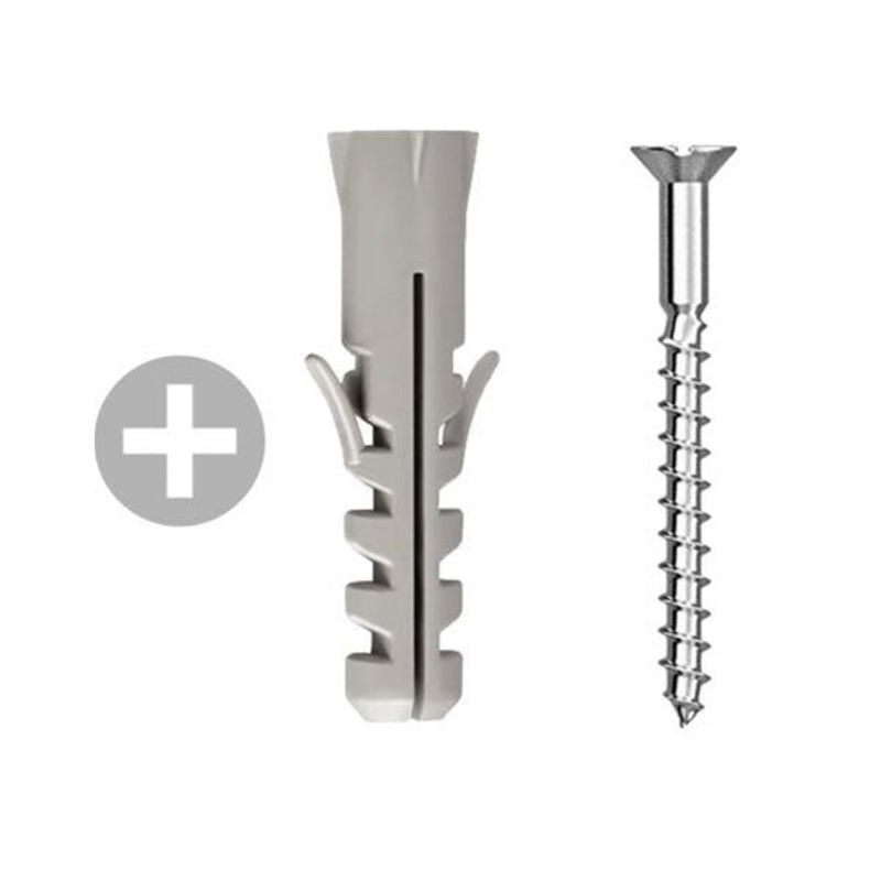 Parafuso Madeira PHS 3.8x40mm com Bucha Nylon 6mm - Kit 10 Peças