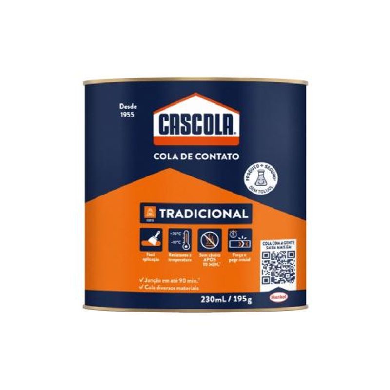 Adesivo de Contato Cascola Tradicional 195g Sem Toluol