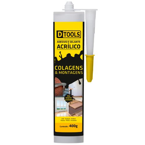 Adesivo E Selante Acrílico Dtools Para Colagens E Montagens 400g