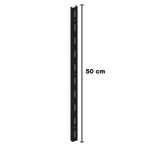Trilho Simples De Encaixe 50cm Preto Brasforma