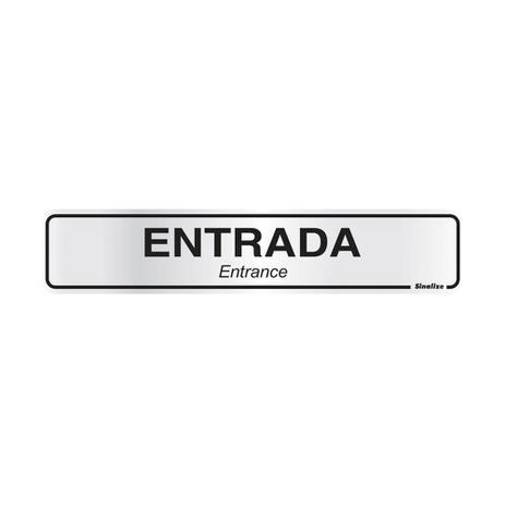 Placa De Entrada Em Alumínio 25x5cm Amanda Silva Dos Santos