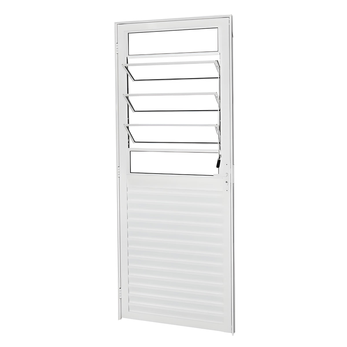 Porta Stand Alumínio Mista Basculante 84x215 VLS Esquerda R120