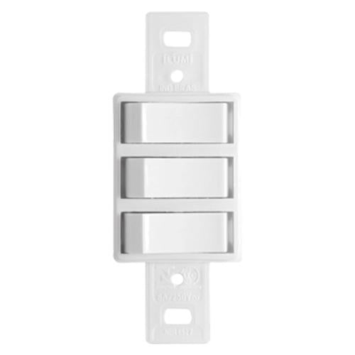 Interruptor Simples 3 Teclas 6A para Condulete Ilumi
