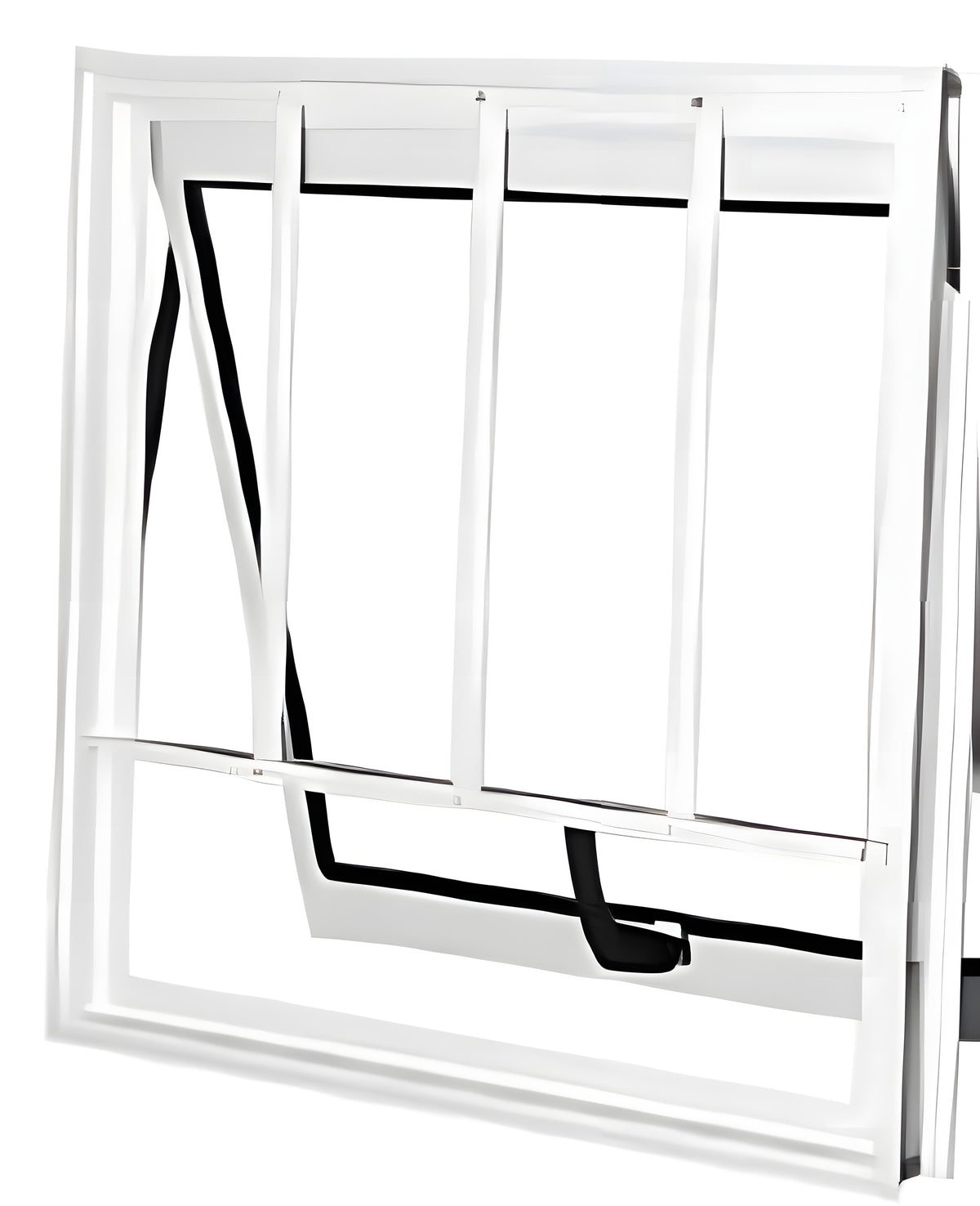 Vitrô Maximo-Ar Alumínio Branco 44mm 60x60 com Grade Mboreal Brasil
