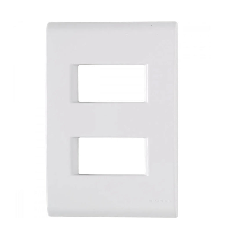 Placa 4x2 2 Postos Afastado Tramontina Liz Branca
