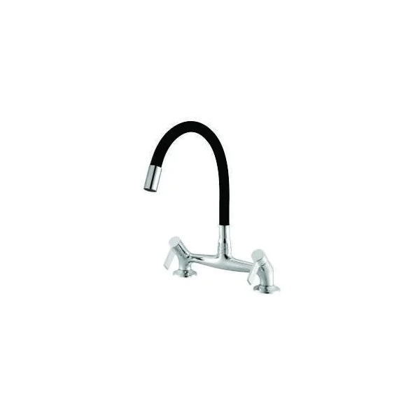 Misturador De Cozinha De Balcão Meber C36 Cromado E Preto