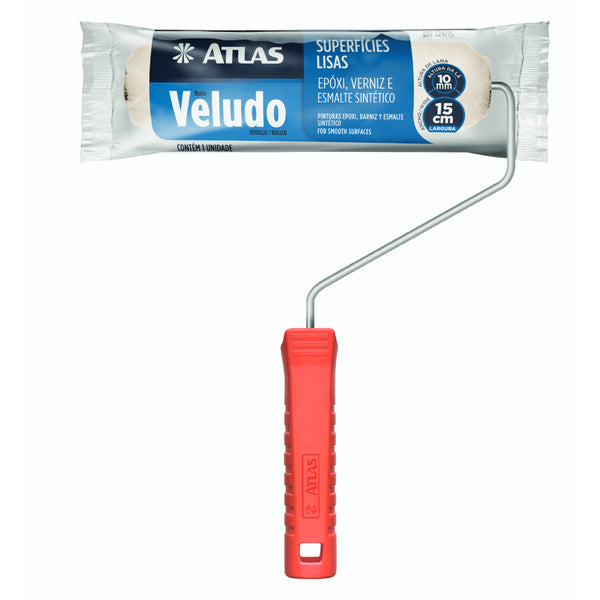Rolo De Pintura Atlas Veludo 15cm Para Acabamento Fino