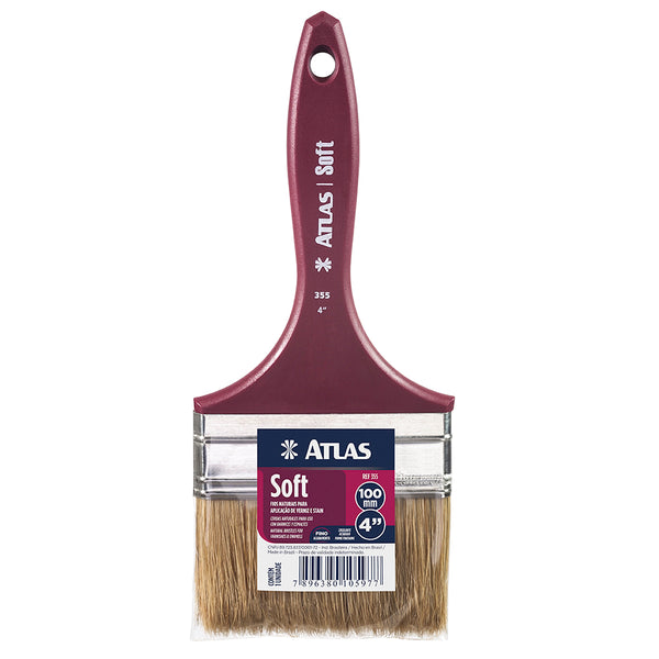 Pincel Trincha Atlas 355 4 Polegadas Para Verniz E Stain