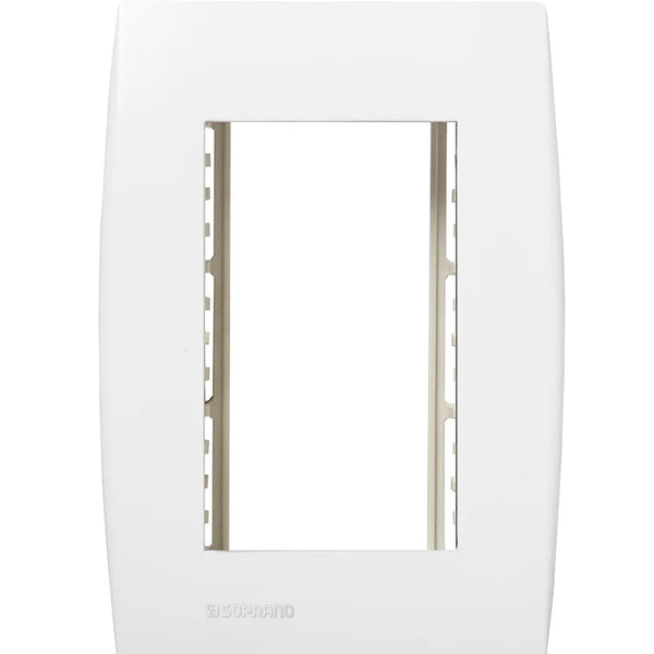 Conjunto Placa 4x2 Com Suporte Para 3 Módulos Ilus Soprano Branco