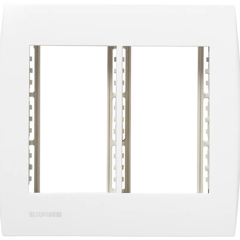 Conjunto Placa 6 Módulos Com Suporte 4x4 Branco Ilus Soprano