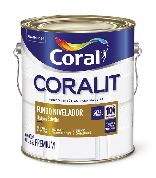 Fundo Sintético Nivelador Coralit 3,6l Branco Fosco