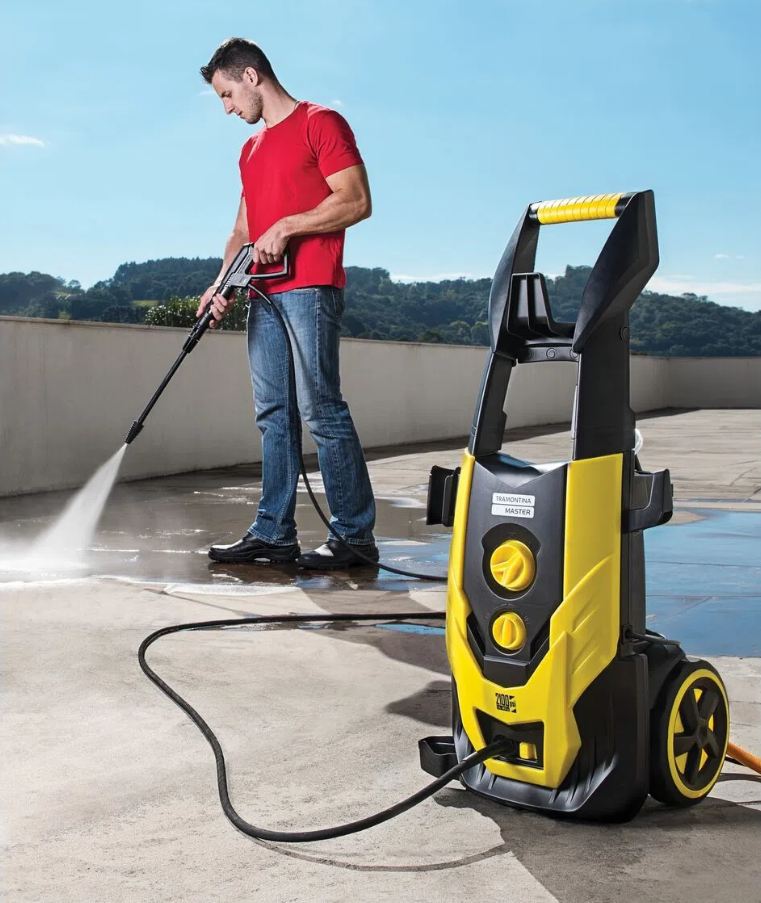 Lavadora de Alta Pressão Comercial 2100W Tramontina 127v com Mangueira Alta Pressão 5m Jato Regulável 2100 psi