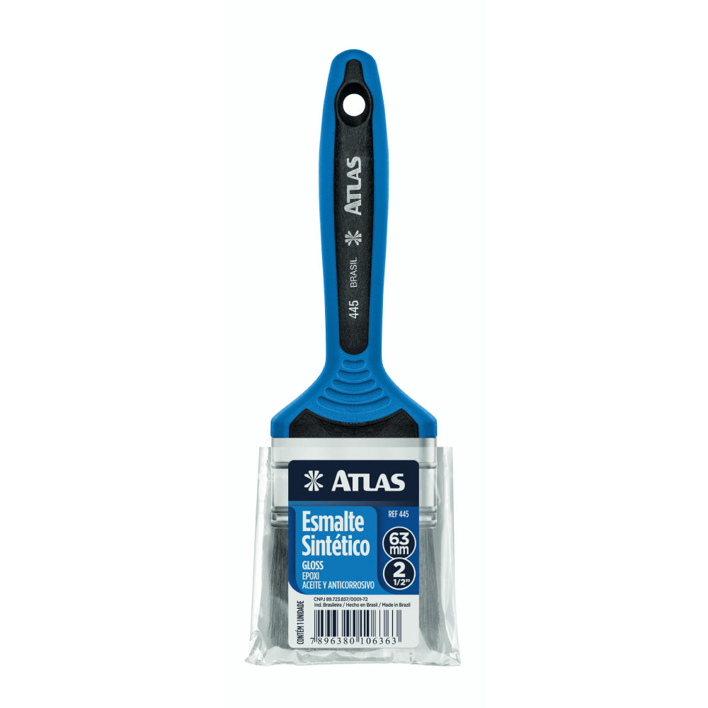 Pincel Trincha Atlas 445 63mm Para Esmalte Sintético