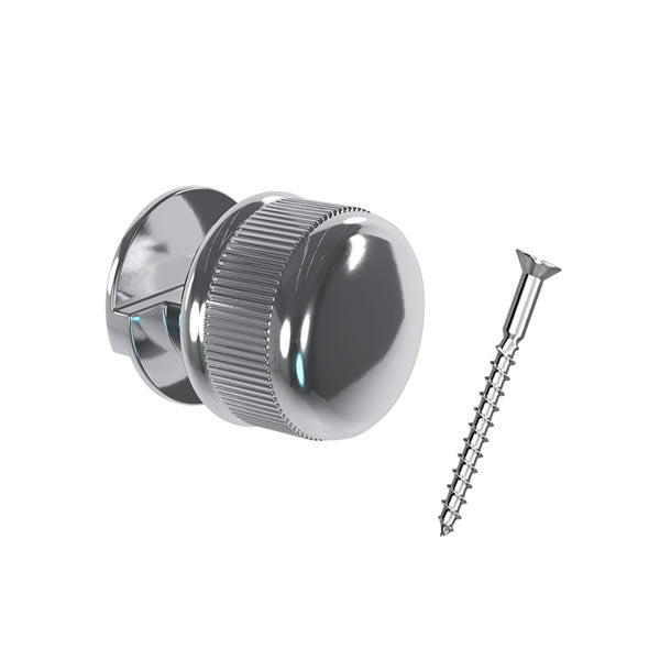 Botão Francês Para Espelho Sforplast 38x40mm Cromado 4 Peças