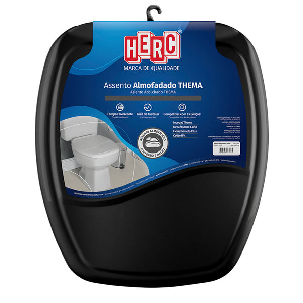 Assento Sanitário Almofadado Thema Premium Herc Branco