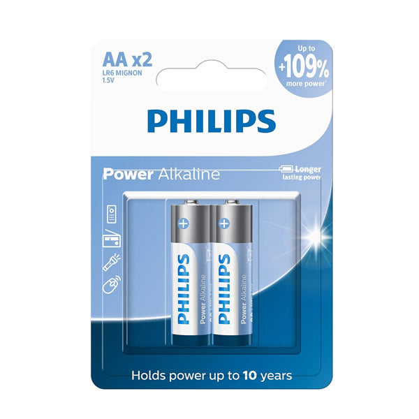 Pilha Alcalina Philips Aa Com 2 Unidades