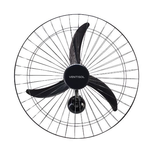 VENTILADOR VENTISOL OSC PAREDE PRETO 60CM PREMIUM BIVOLT
