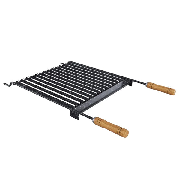 Grelha Esmaltada Mk Steel 850x500mm Com Coletor De Gordura