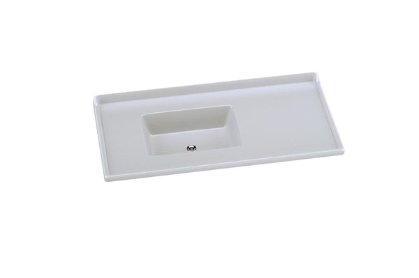 Pia Sintética Rorato Granito 100x53cm Branco Gelo
