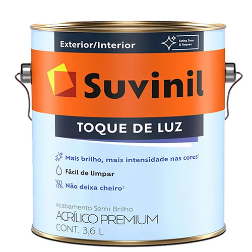Tinta acrílica Suvinil Toque Brilho 3,6l cor neve