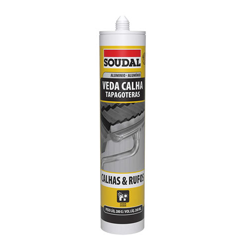 Veda Calha Tapagoteiras Soudal Alumínio 260ml