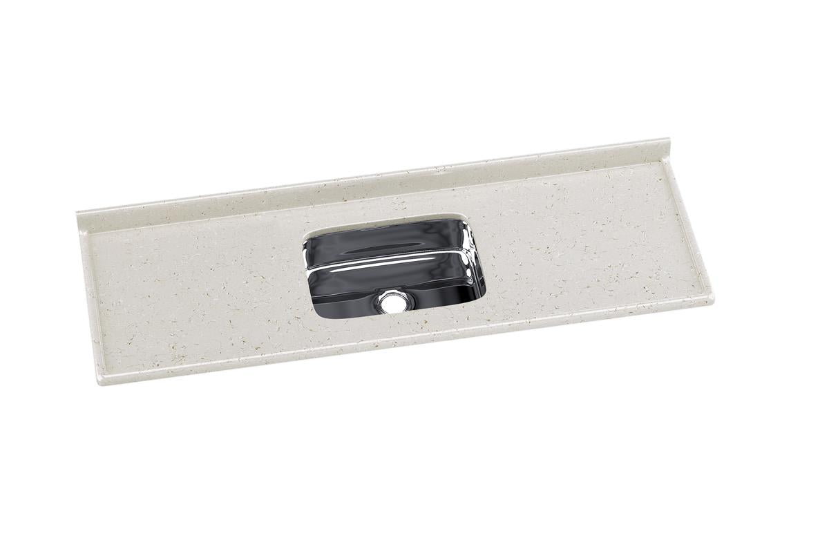 Pia Com Cuba Inox 160x55cm Travertino Rorato