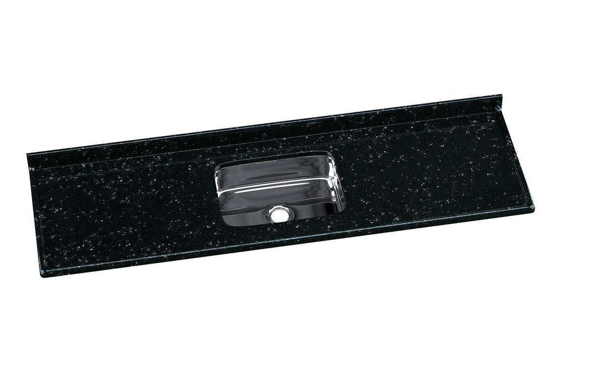Pia De Granito Sintético Rorato Com Cuba Inox 180x55cm